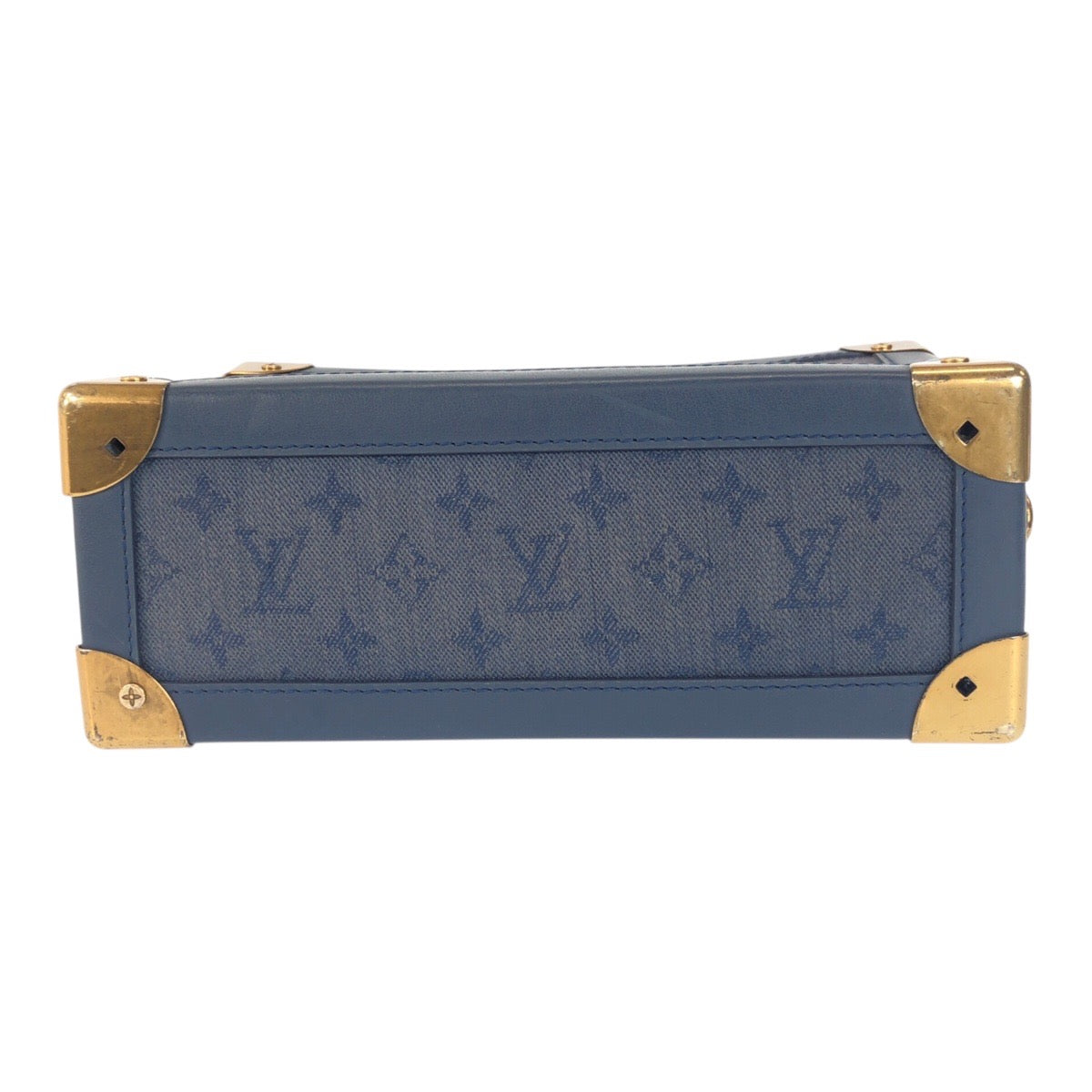 21819
LOUIS VUITTON ルイヴィトン モノグラム デニム ソフトトランク ネイビー ゴールド金具 キャンバス / レザー M44723 ショルダーバッグ メンズ AB148