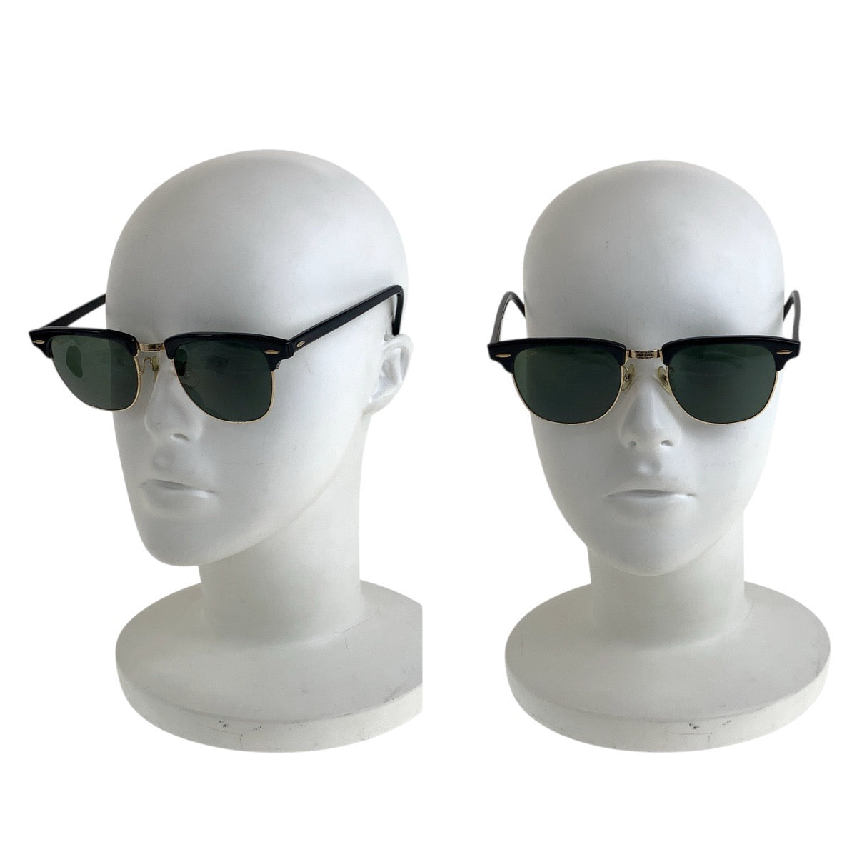 21828
Ray-Ban Vintage Bausch & Lomb Clubmaster Black Green Gold Hardware Plastic / Metal W0365 WPAW Sunglasses Glasses Unisex Wayfarer Men's AB14