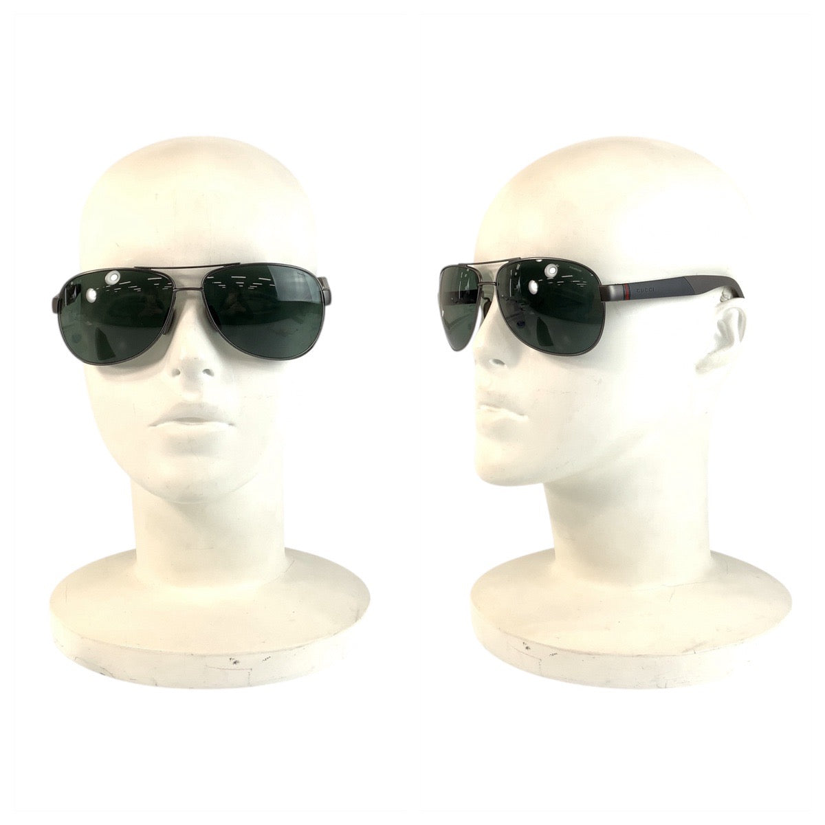 21857
GUCCI グッチ シェリーライン グレー グリーン プラスチック / メタル GG 2229 F/S 8EBUC 64▫︎14 135 サングラス 偏光レンズ ティアドロップ メンズ AB18