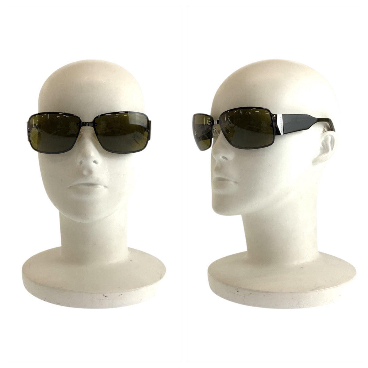 21860
BURBERRY バーバリー 中チェック柄 カーキ プラスチック / メタル B 3004 1003/73 65□12 125 サングラス ウェリントン メンズ AB20