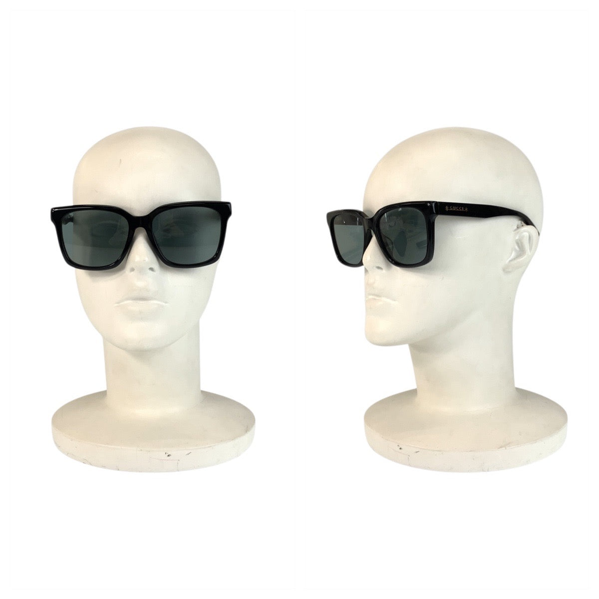 21863
GUCCI グッチ ブラック 黒 プラスチック 56▫︎18-145L サングラス 男女兼用 ウェリントン メンズ A24