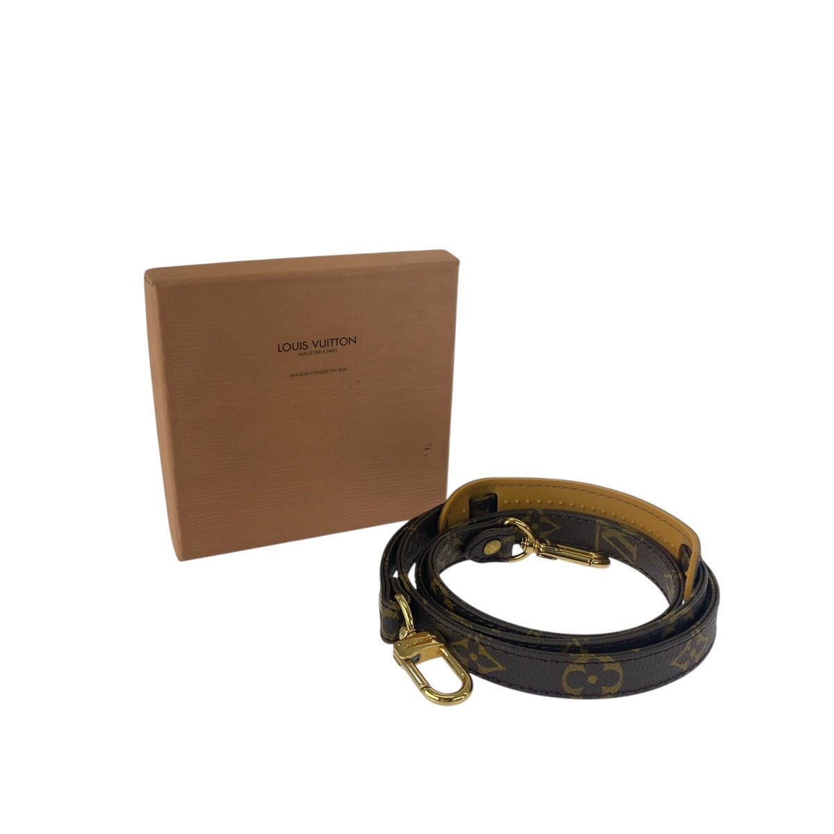 21887
LOUIS VUITTON Monogram Brown Gold Hardware Leather J75010 Shoulder Bag Shoulder Strap Only Women's A28