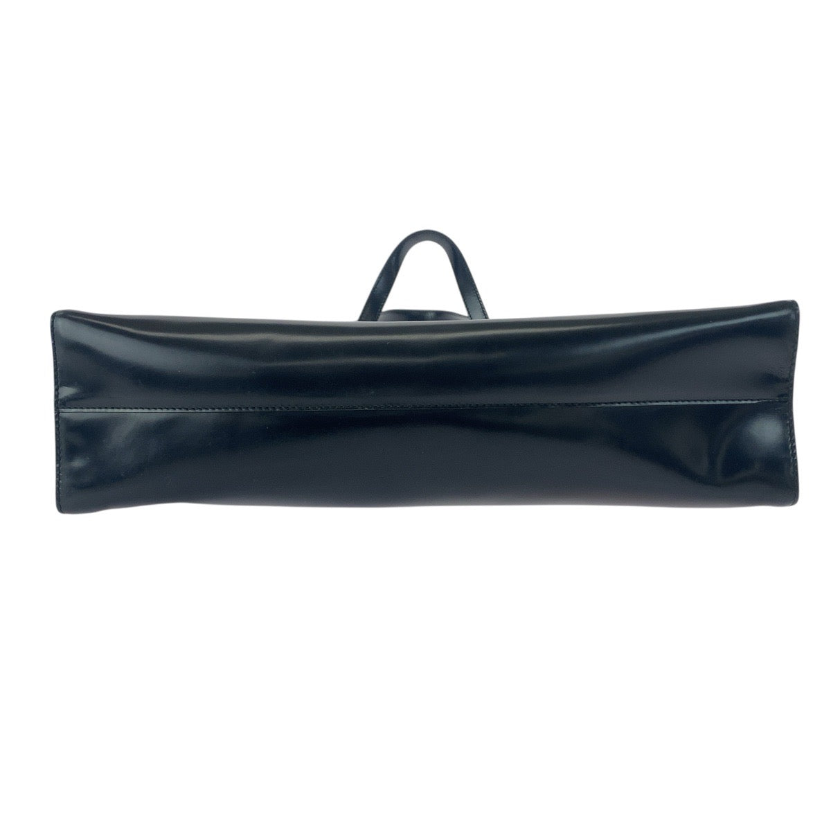 21903
PRADA Patent Leather Tote Bag Shoulder Bag Black Silver Hardware ABP28