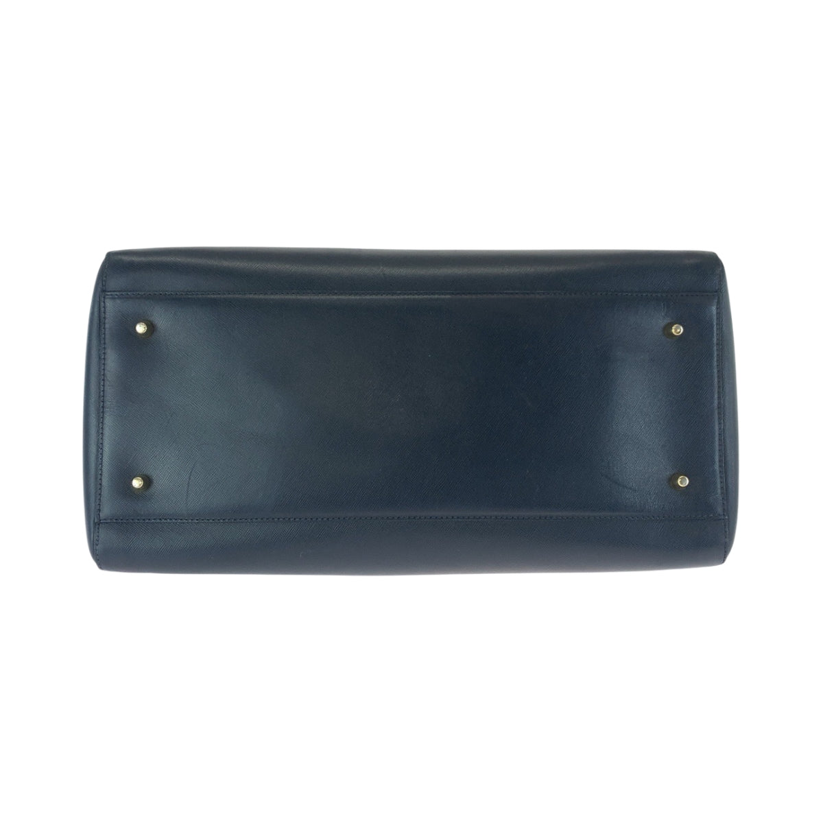 16022
PRADA プラダ ヴィンテージ サフィアーノ ネイビー ゴールド金具 レザー ボストンバッグ ハンドバッグ レディース AB40