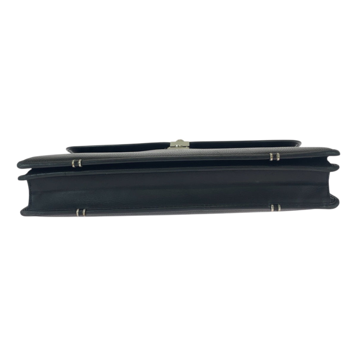 21983
VERSACE Vintage Medusa Black Silver Hardware Leather Business Bag Briefcase Men's AB28