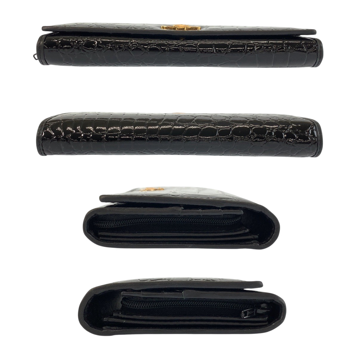 22000
Vivienne Westwood Archive Orb Embossed Black Gold Hardware Leather Long Wallet for Women A14