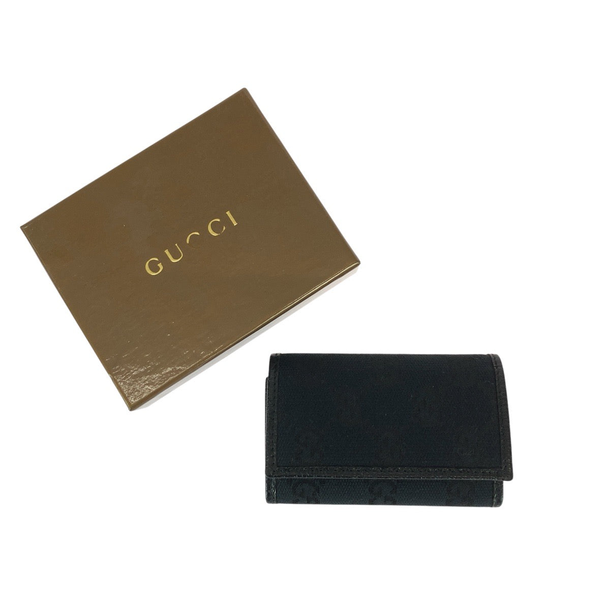 22001
GUCCI Black Silver Hardware GG Canvas / Leather 04564 Key Case 6 Hooks Unisex Ladies SA14