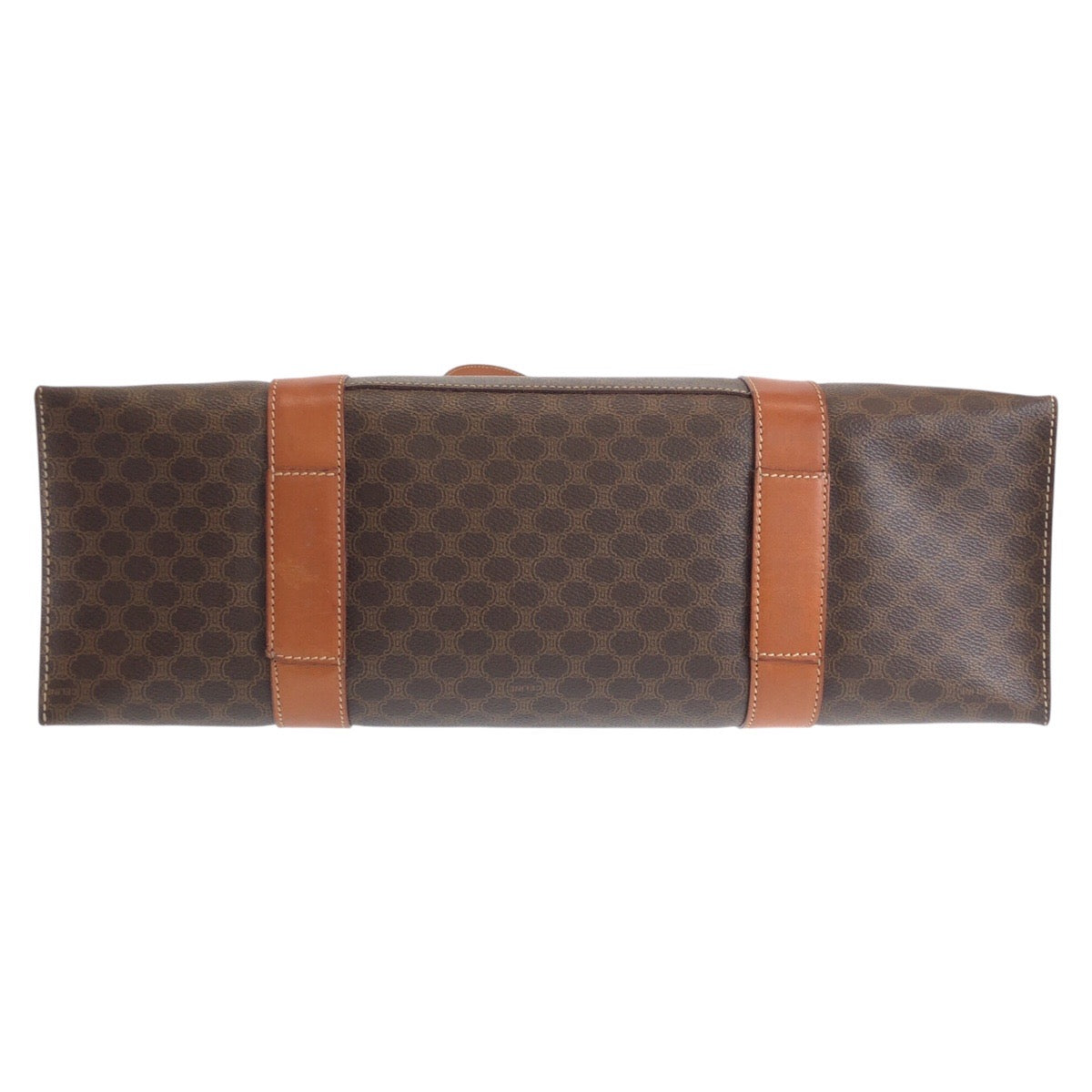 22053
CELINE セリーヌ マカダム ブラウン ゴールド金具 PVC / レザー MC97 トートバッグ ショルダーバッグ レディース AB35