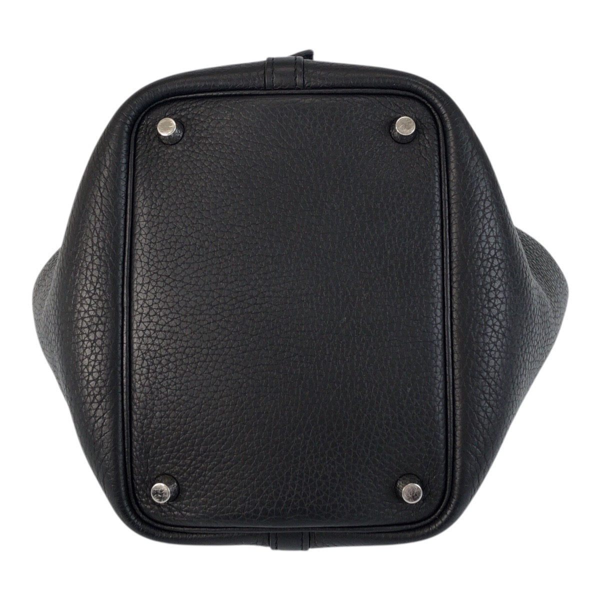 22087
HERMES Picotin Lock PM Noir Black Silver Hardware Taurillon Clemence Handbag Tote Bag U-Stamp Women's ABP440