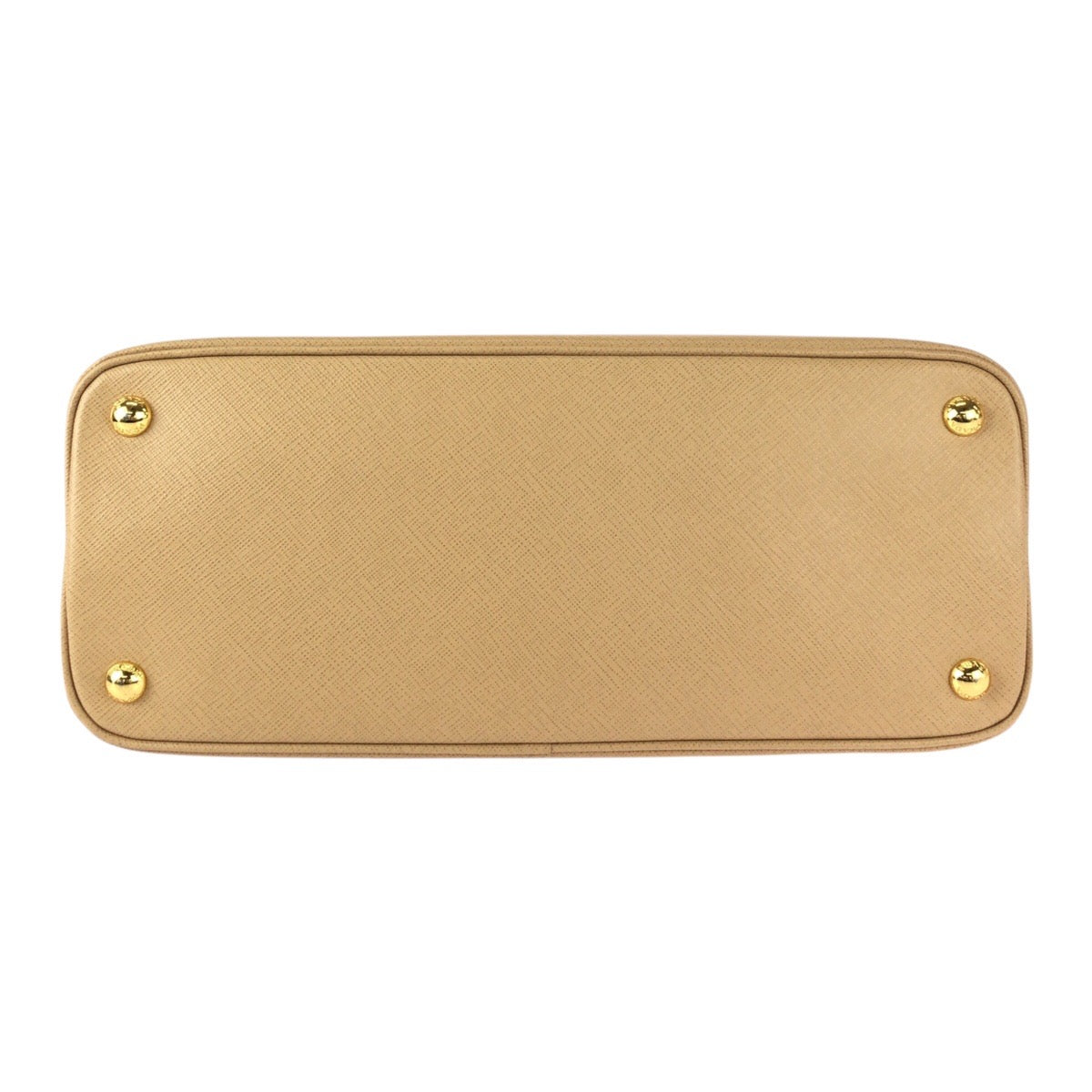 22105
PRADA プラダ サフィアーノ 三角ロゴプレート ベージュ ゴールド金具 レザー トートバッグ ハンドバッグ レディース A63