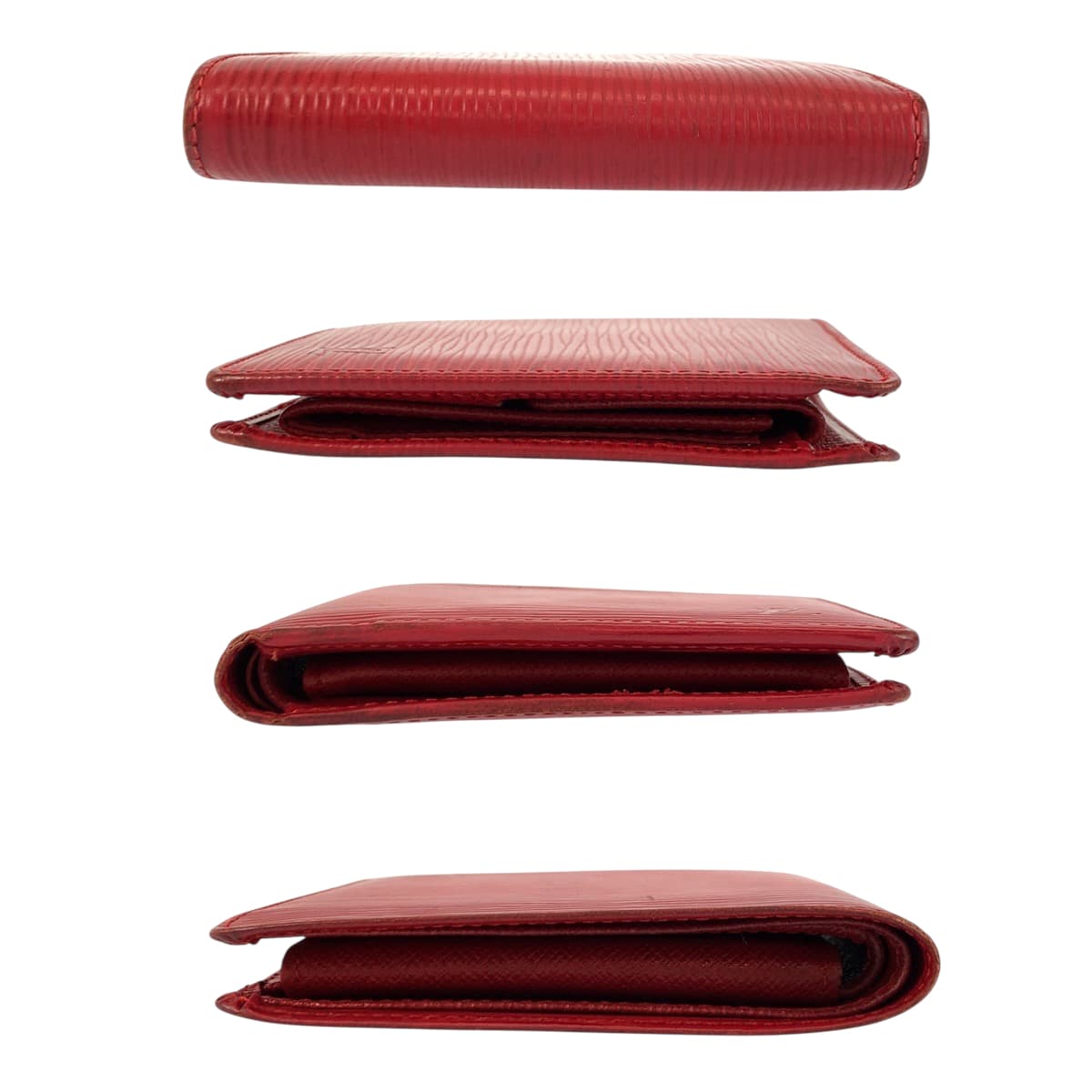 22113
LOUIS VUITTON Epi Portefeuille Viennois Credit Card Mony Red Leather M63547 Bifold Wallet Compact Wallet Men's AB5