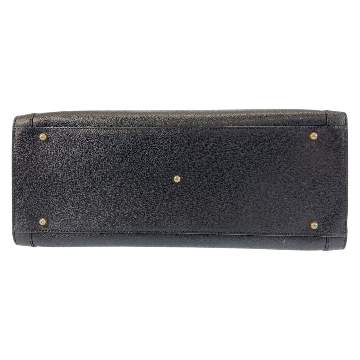 22131
GUCCI Bamboo Black Gold Hardware Leather 002 1095 Handbag Tote Bag Women's AB36