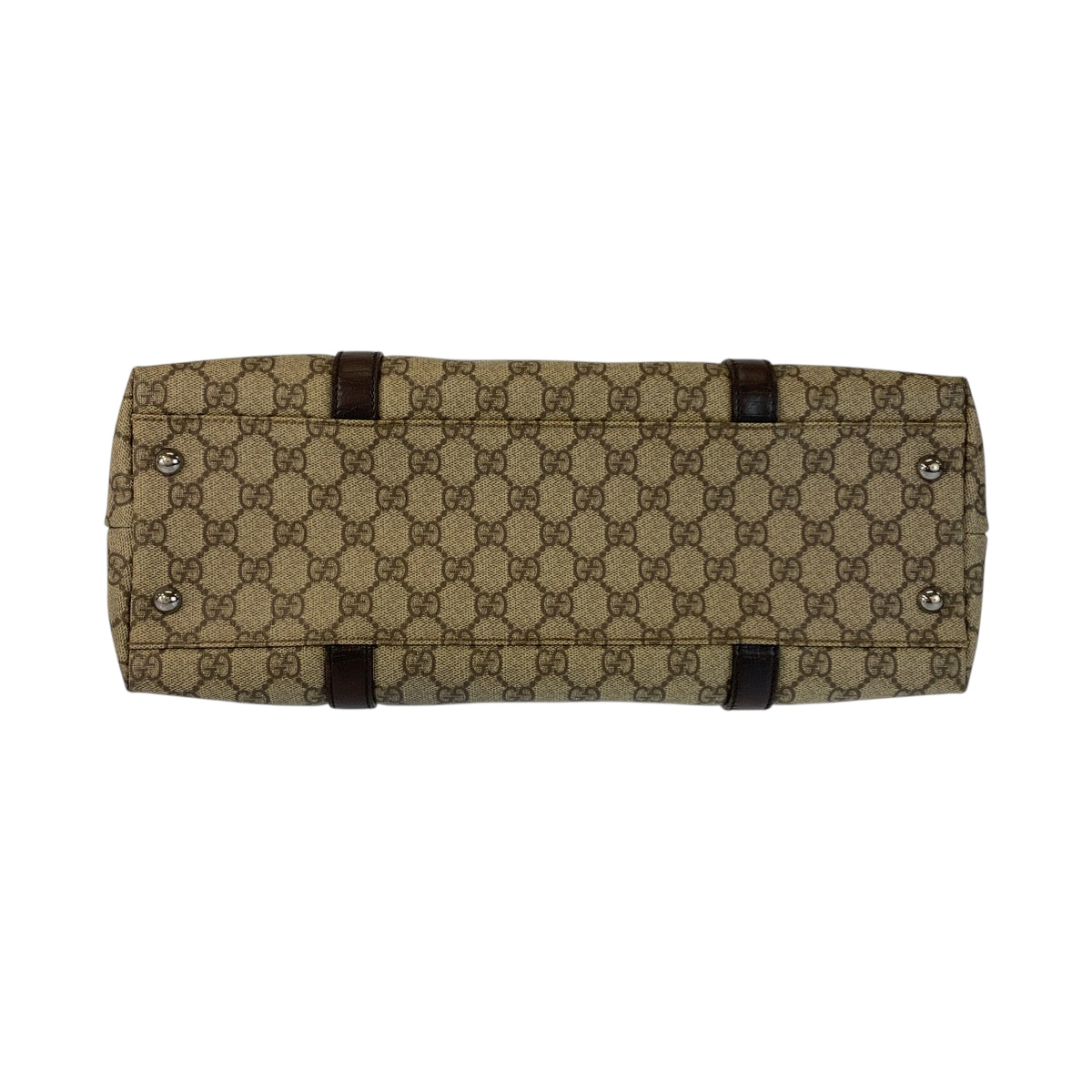 22135
GUCCI グッチ ベージュ ブラウン シルバー金具 GGスプリームキャンバス / レザー 114595 トートバッグ ショルダーバッグ レディース ABP35