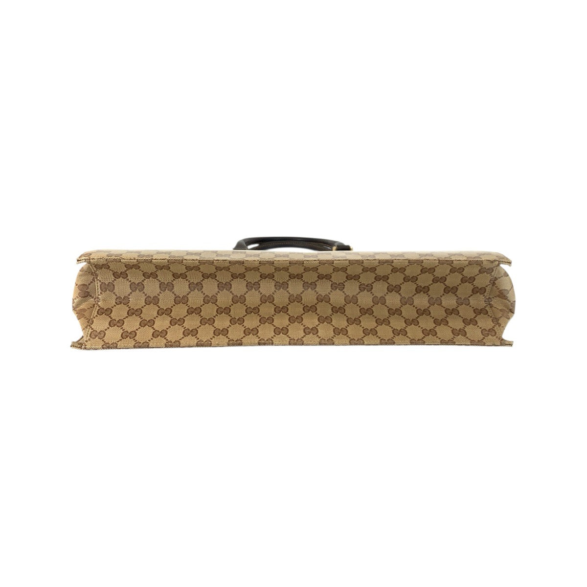22139
GUCCI グッチ GGクリスタル ベージュ ダークブラウン ゴールド金具 PVC 190630 ビジネスバッグ ブリーフケース メンズ ABP56