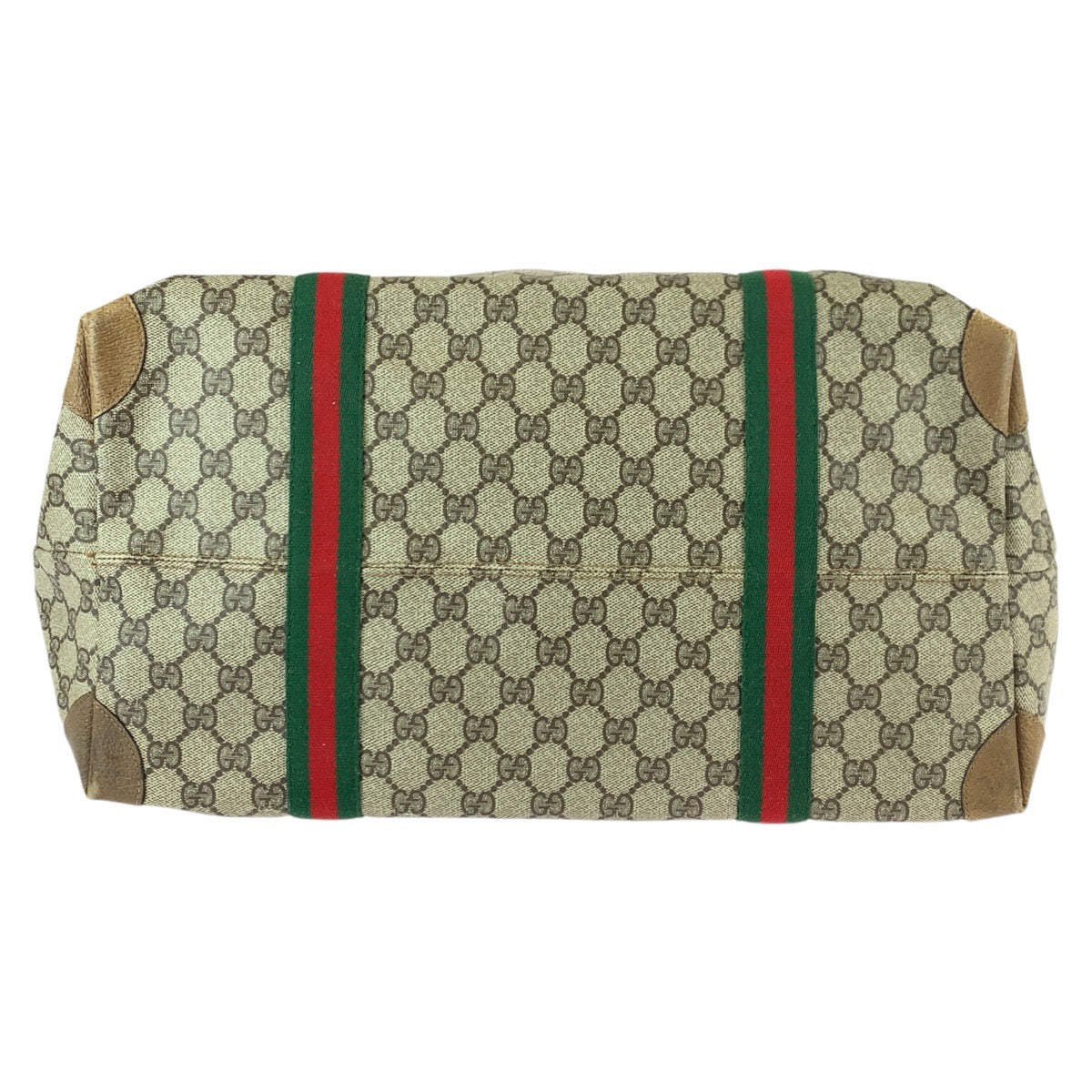 22175
GUCCI Vintage Sherry Line Old Gucci Beige Brown GG Supreme Canvas / Leather 89.19.012 Boston Bag Travel Bag Shoulder Bag Ladies ABP45