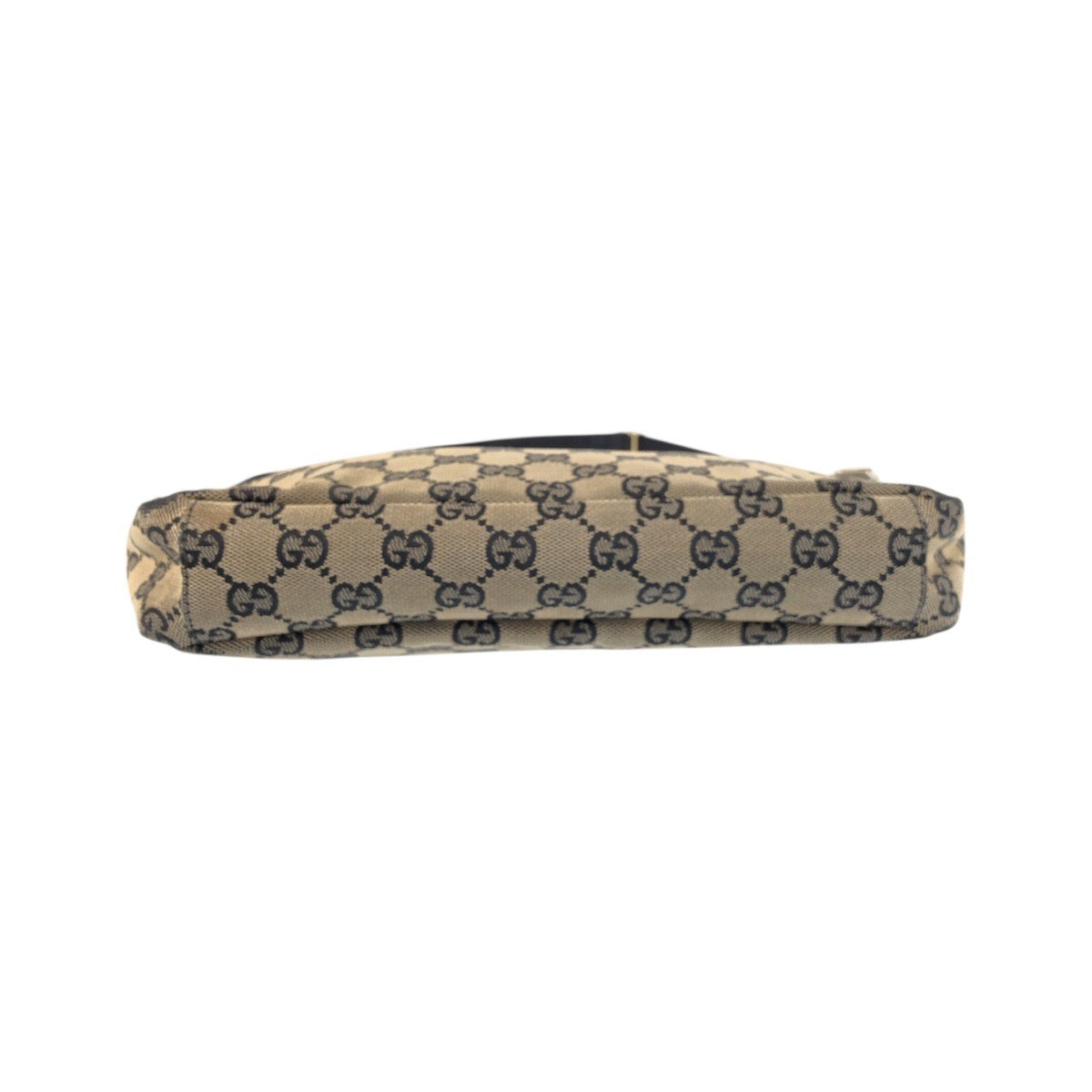 22186
GUCCI グッチ ベージュ ブラック ゴールド金具 GGキャンバス / レザー 019 0433 ショルダーバッグ ポシェット レディース B6
