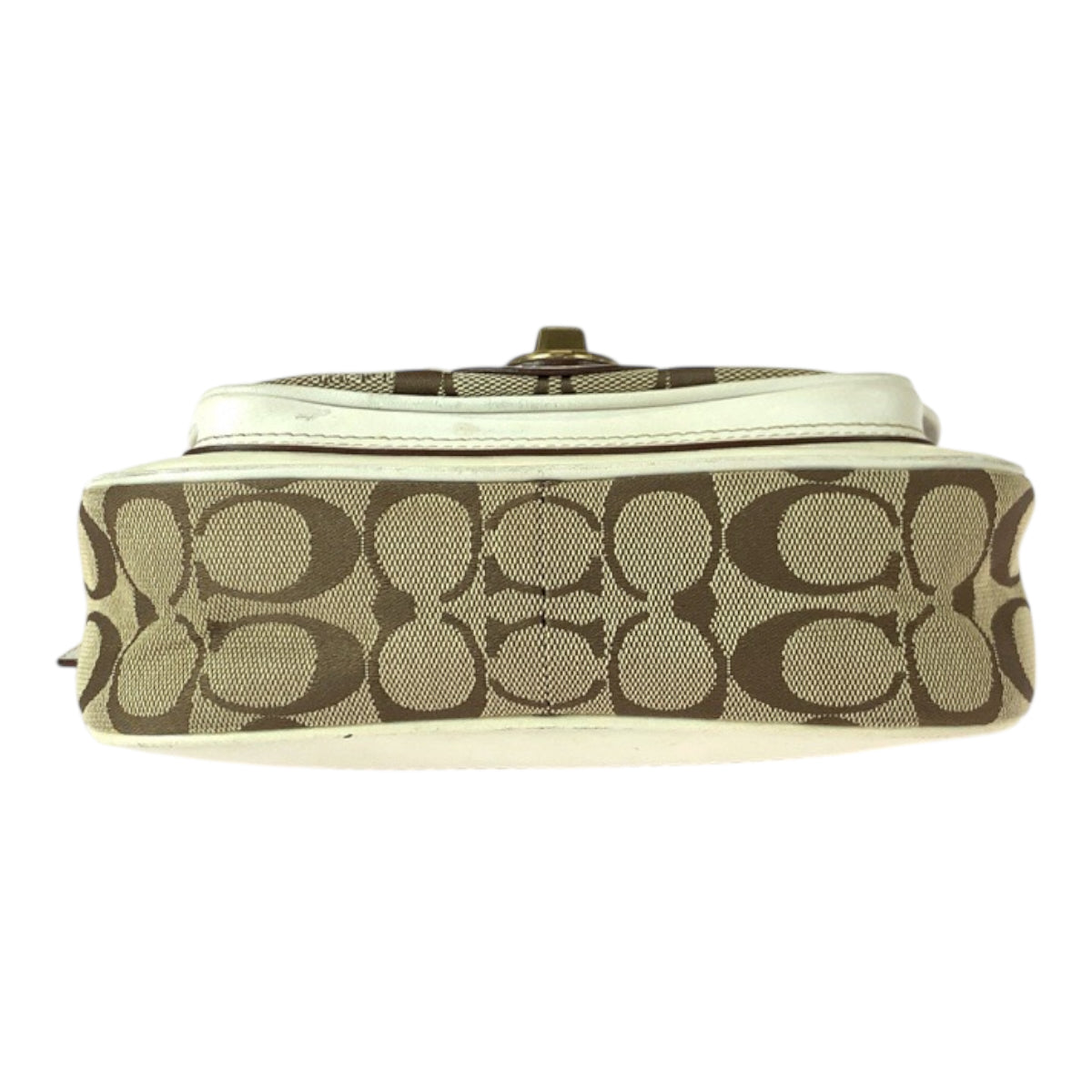22222
COACH Signature Beige White Gold Hardware Canvas / Leather 10566 Shoulder Bag Messenger Bag Ladies ABP7