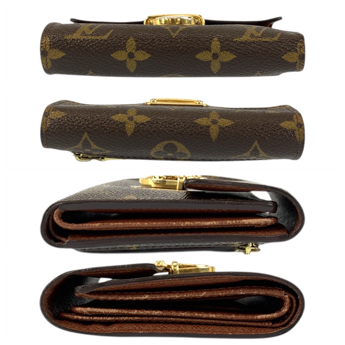 22281
LOUIS VUITTON ルイヴィトン モノグラム ポルトフォイユ コアラ ブラウン ゴールド金具 PVC M58013 折財布 コンパクトウォレット レディース AB35