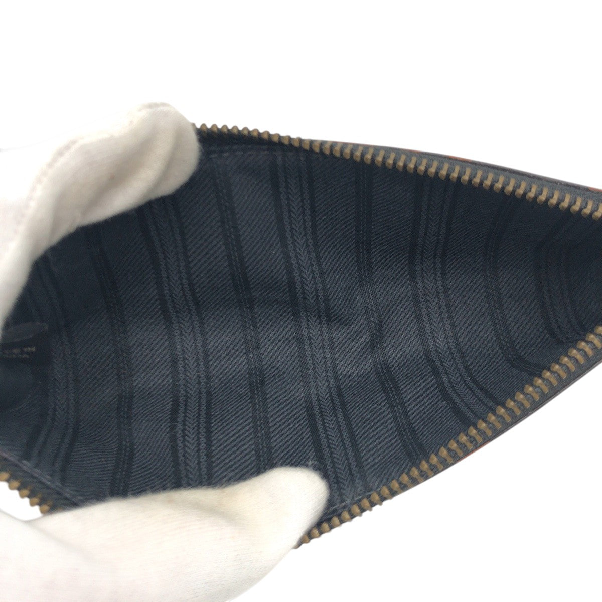 22296
COACH コーチ ブラウン レザー ポーチ ペンケース 男女兼用 レディース AB