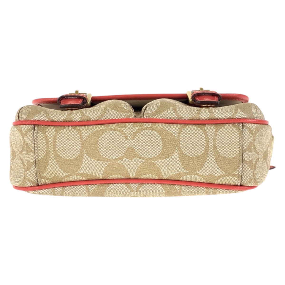22321
COACH Signature Beige Orange Gold Hardware PVC Shoulder Bag Messenger Bag Women's A10
