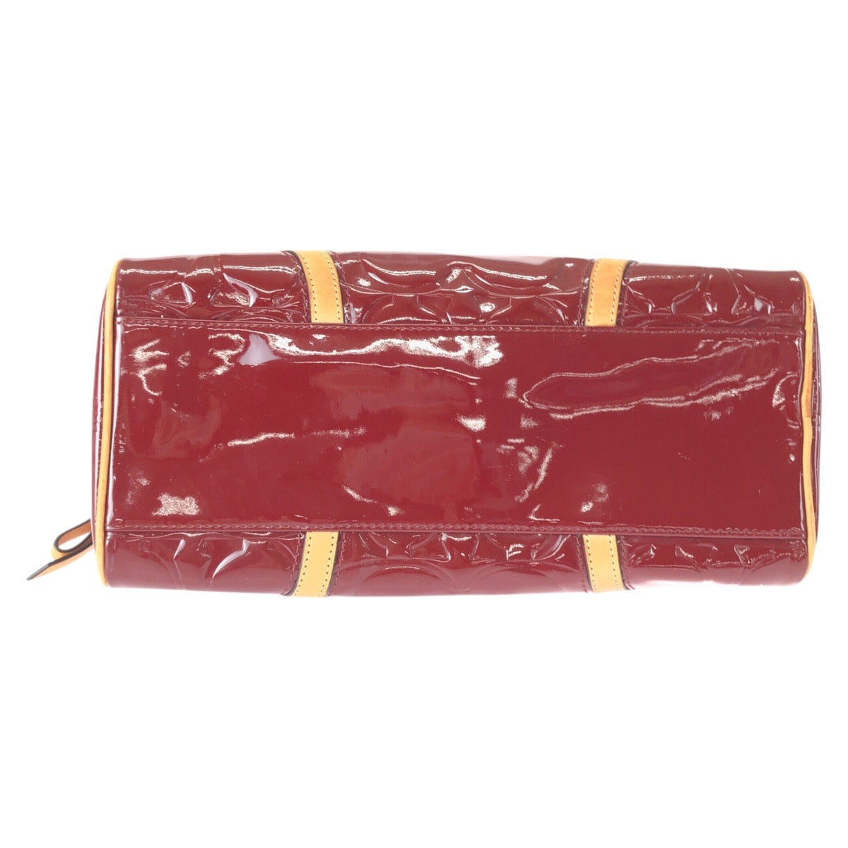 22322
COACH Signature Wine Red Bordeaux Gold Hardware Patent Leather F20065 Shoulder Bag Mini Boston Bag Women's AB6