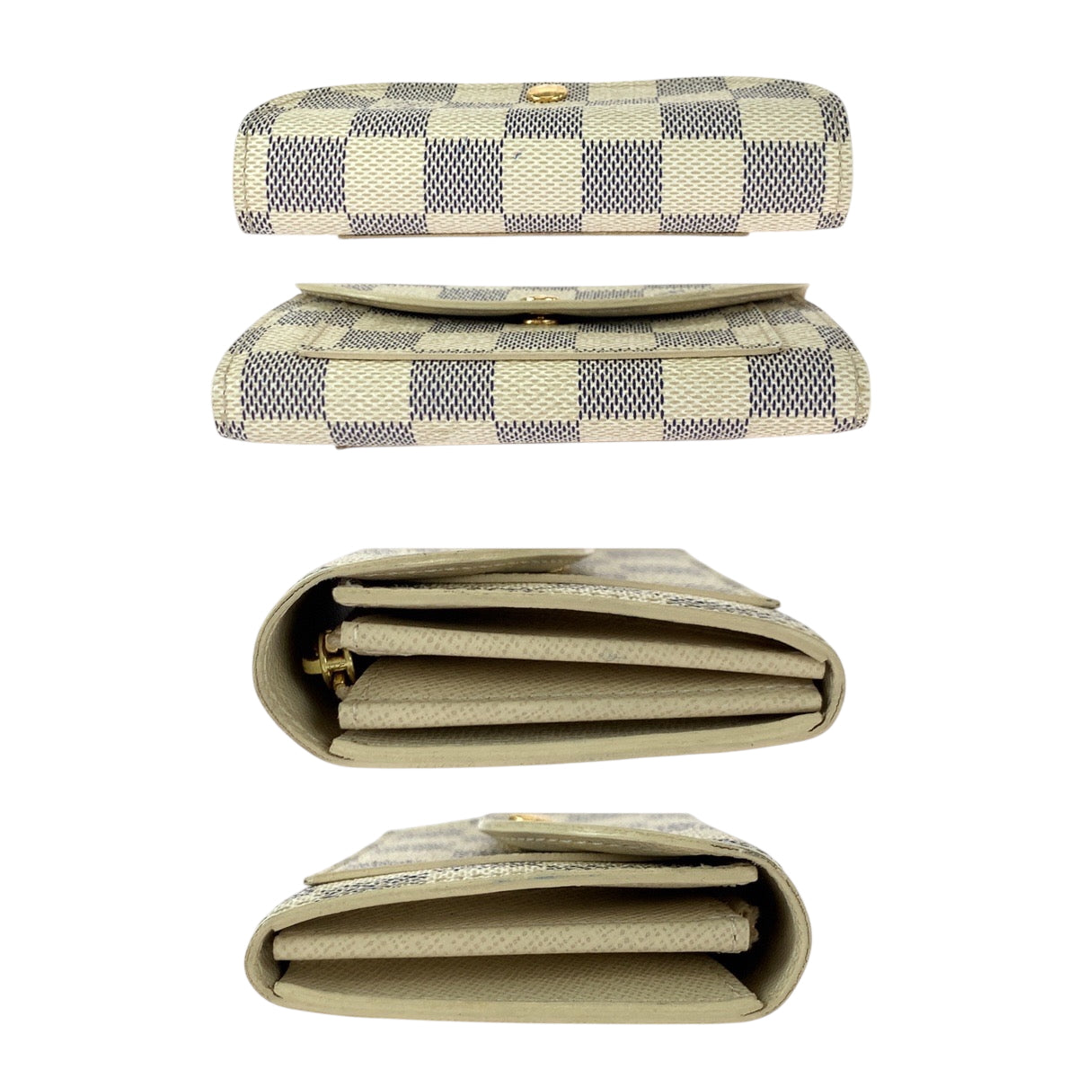 22392
LOUIS VUITTON ルイヴィトン ダミエ アズール サンチュール ポシェット ソロ ホワイト グレー ゴールド金具 PVC M9835 コインケース 小銭入れ 男女兼用 レディース ABP14