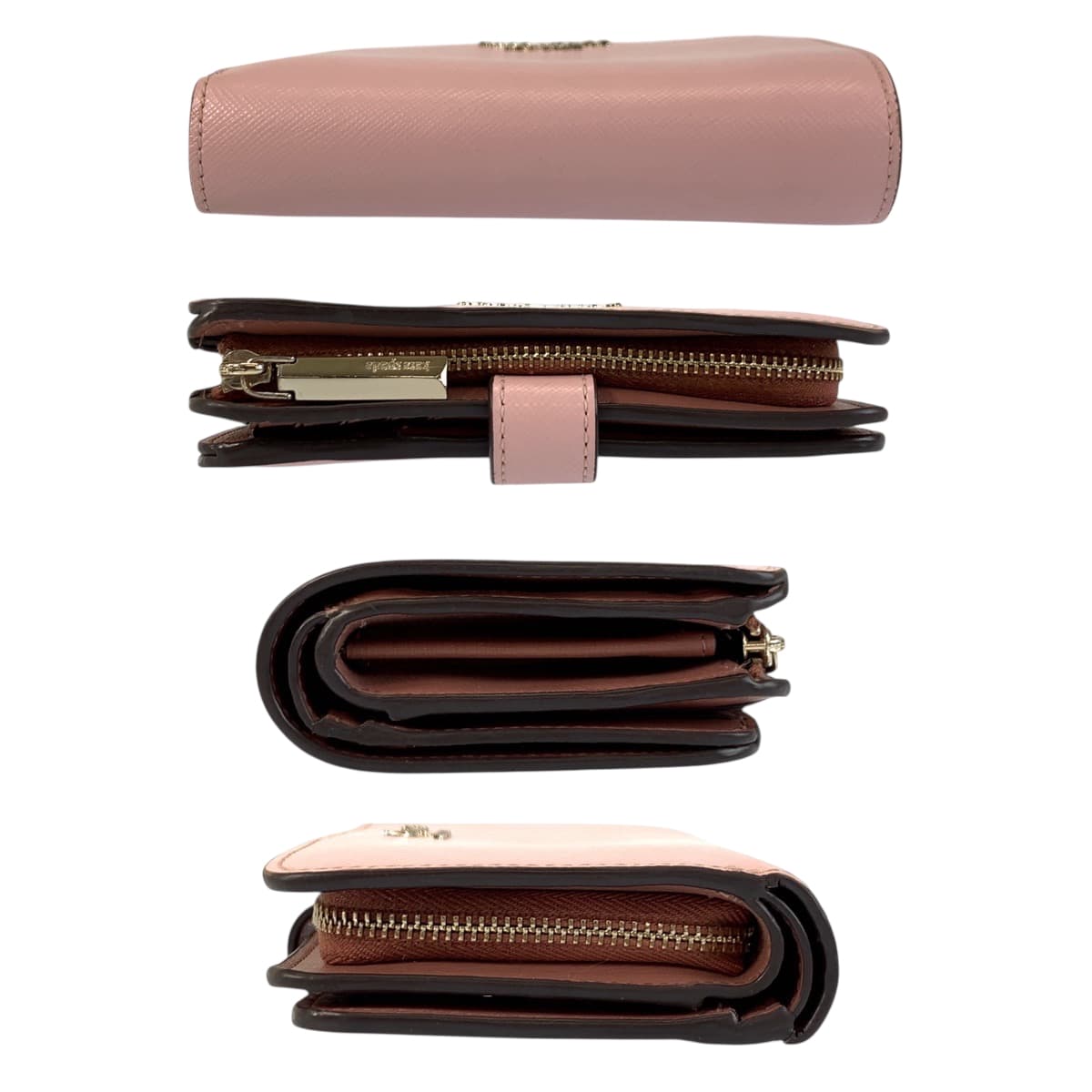 22473
Kate Spade Pink Gold Hardware Leather Bifold Wallet Compact Wallet Women's ABP2