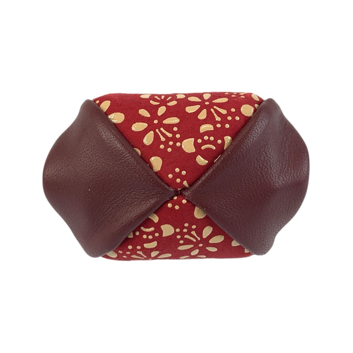 22593
INDENYA Imden-ya Plum Red Wine Red Gold Hardware Leather Coin Case Women's A3