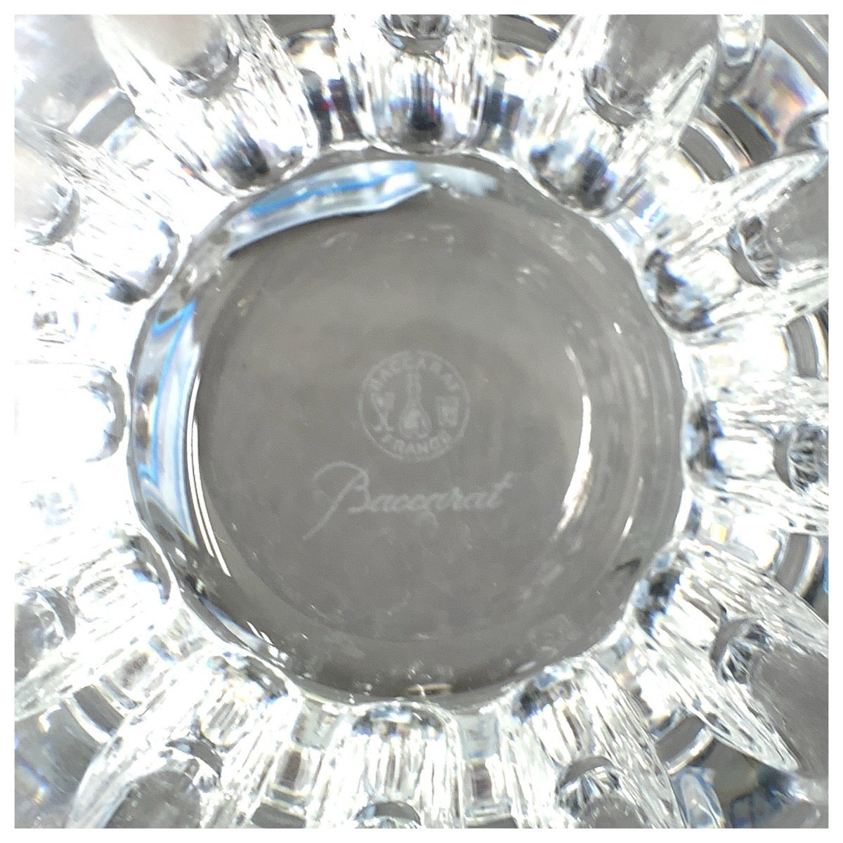 22595
Baccarat Etna Clear Crystal / Glass Tumbler Pair Rock Glasses Ladies ABP14