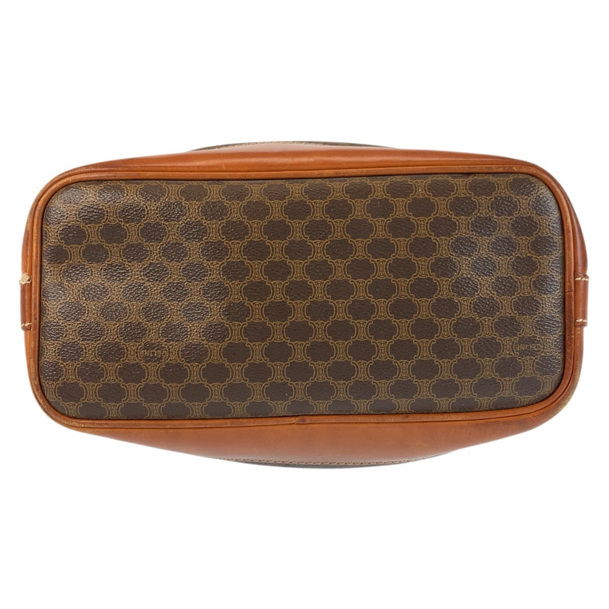 22623
CELINE セリーヌ マカダム ブラウン ゴールド金具 PVC / レザー M09 ショルダーバッグ レディース AB21