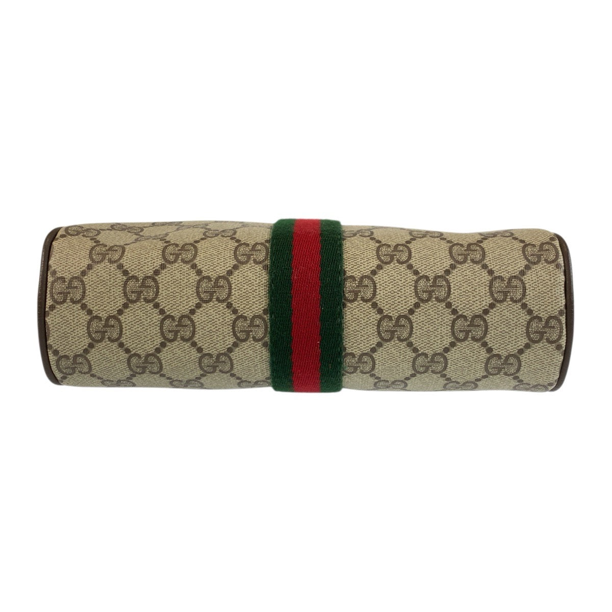 22674
GUCCI Vintage Sherry Line Beige Brown Gold Hardware GG Supreme Canvas / Leather 89 01 012 Clutch Bag Second Bag Men's ABP21