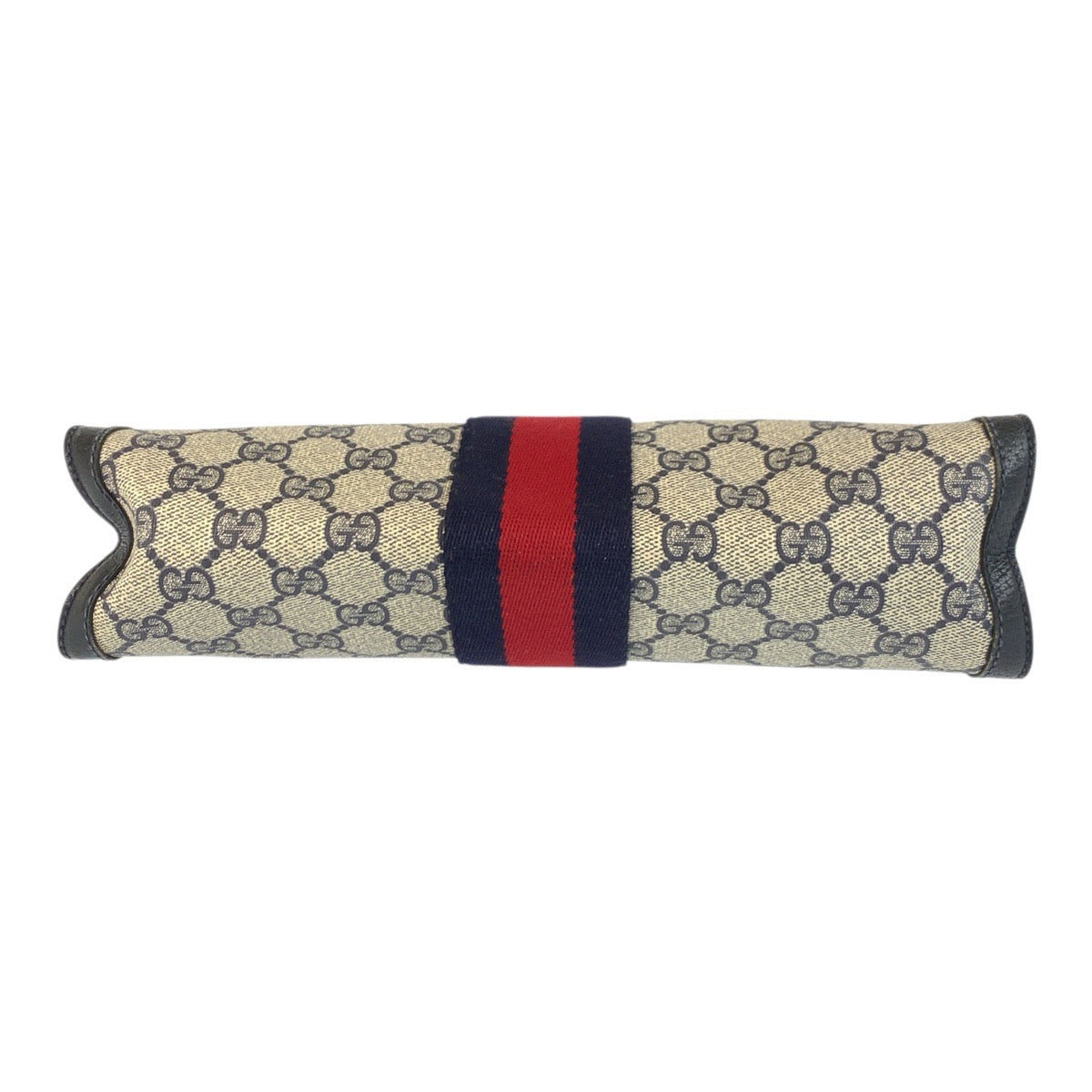 22693
GUCCI グッチ ヴィンテージ シェリーライン グレー ネイビー GGスプリームキャンバス / レザー 89 01002 クラッチバッグ セカンドバッグ メンズ AB21