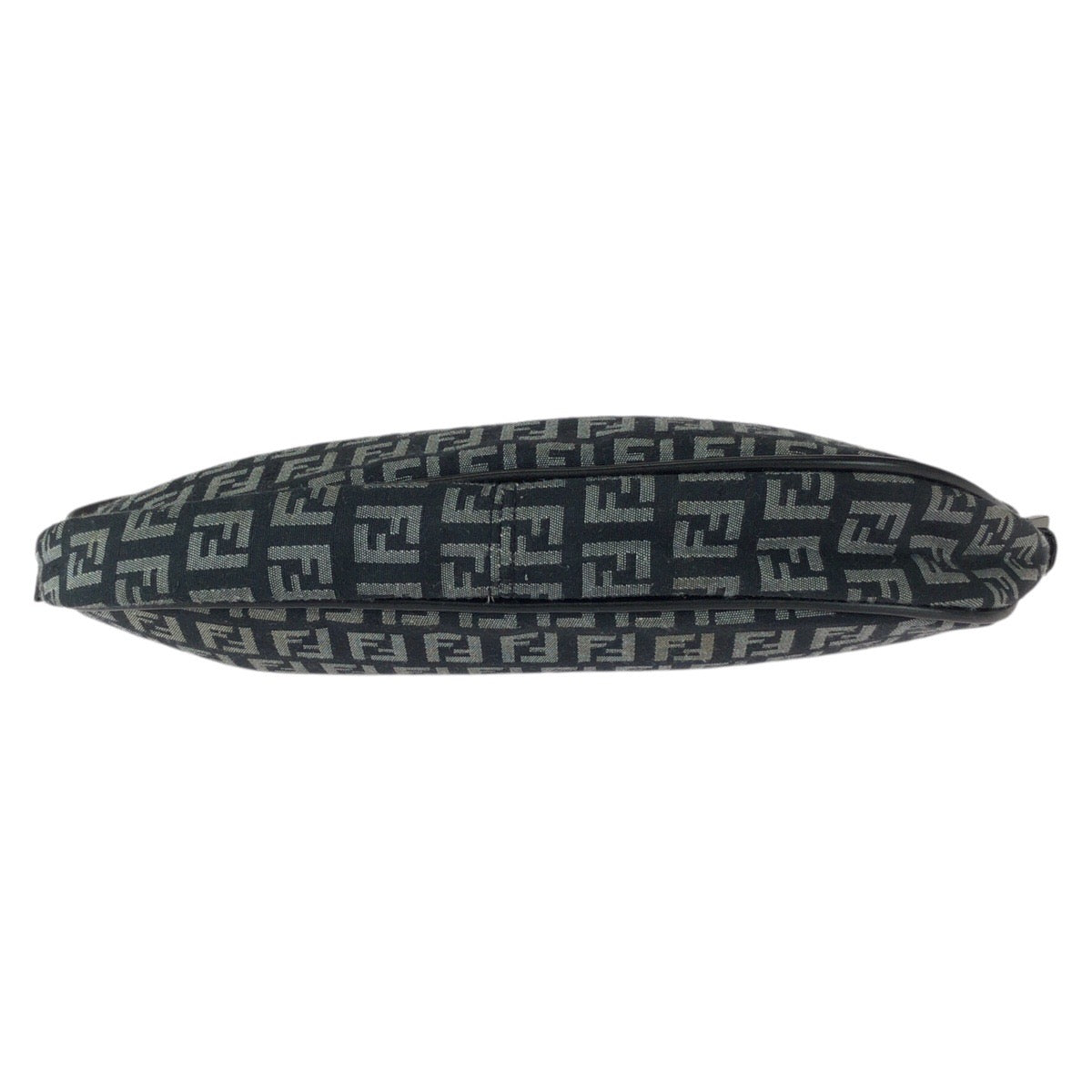 22720
Fendi ZUCCA Black Gunmetal Hardware Canvas / Leather 8BR144 Handbag Shoulder Bag Accessory Pouch Women's AB49