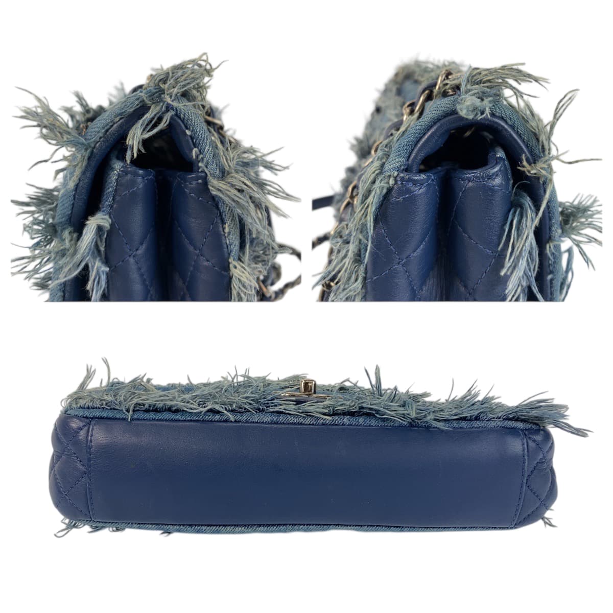 22728
CHANEL シャネル ココマーク ターンロック ブルー シルバー金具 デニム / レザー A92708 チェーンショルダーバッグ レディース A550