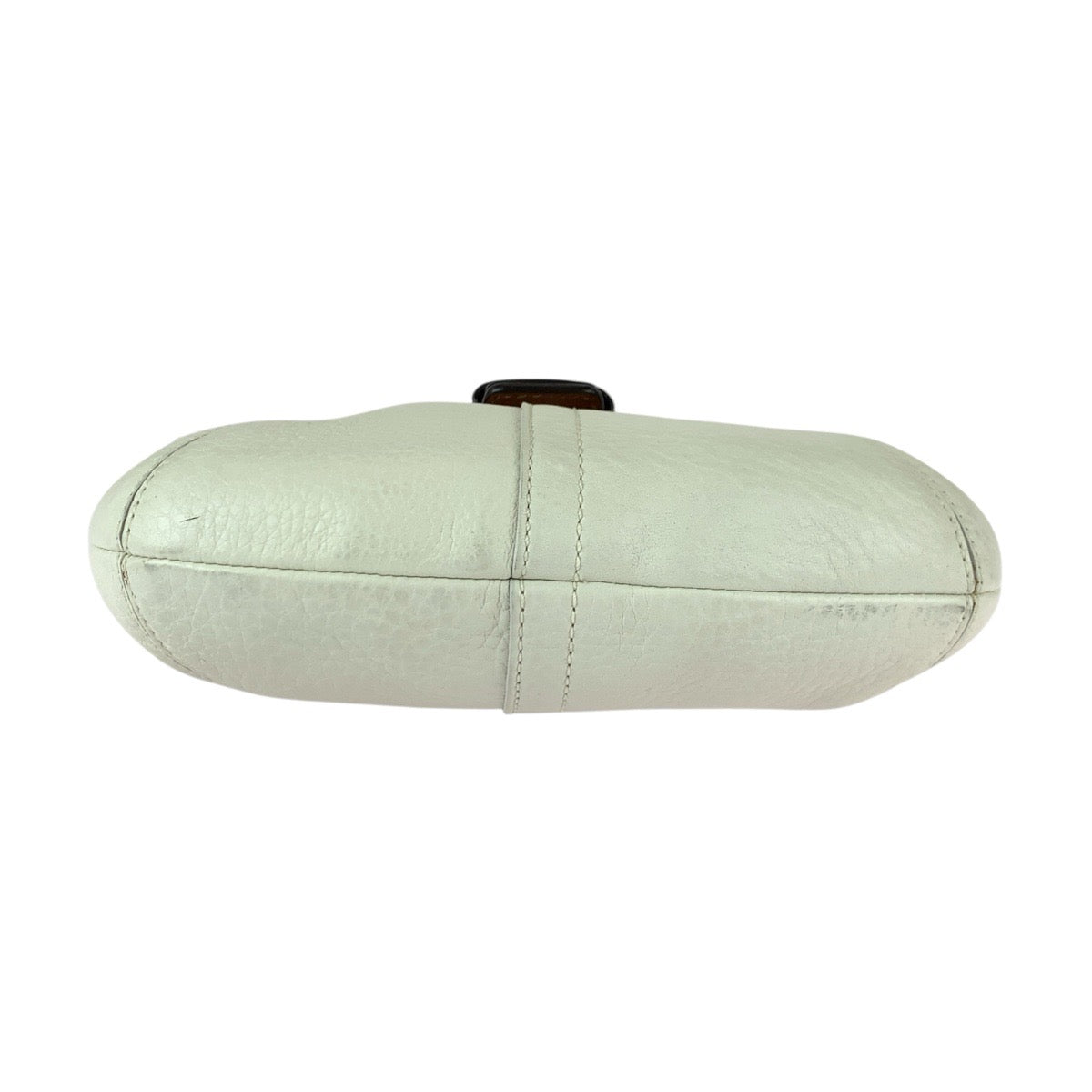 22763
COACH コーチ ホワイト ブラウン シルバー金具 レザー ショルダーバッグ ポシェット レディース ABP8