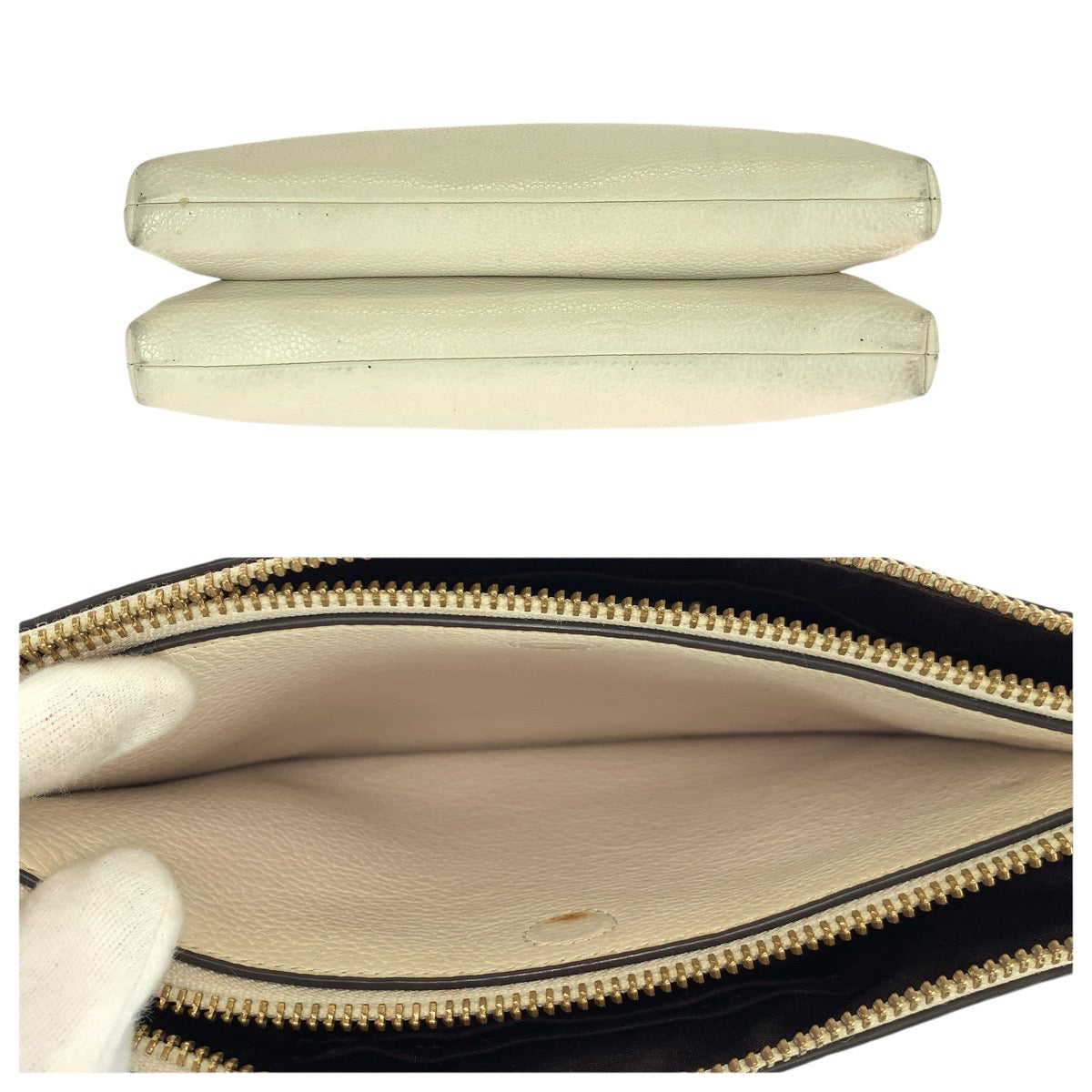 22767
COACH コーチ レイラ オフホワイト ゴールド金具 レザー F38273 ショルダーバッグ レディース AB7