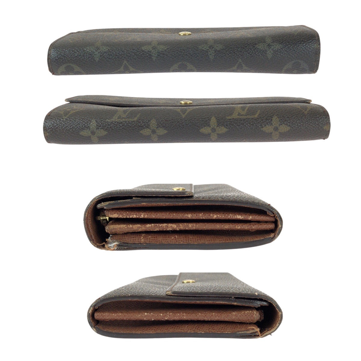 22772
LOUIS VUITTON ルイヴィトン モノグラム ポシェット ポルト モネ クレディ ブラウン ゴールド金具 PVC M61726 長財布 ロングウォレット メンズ AB9