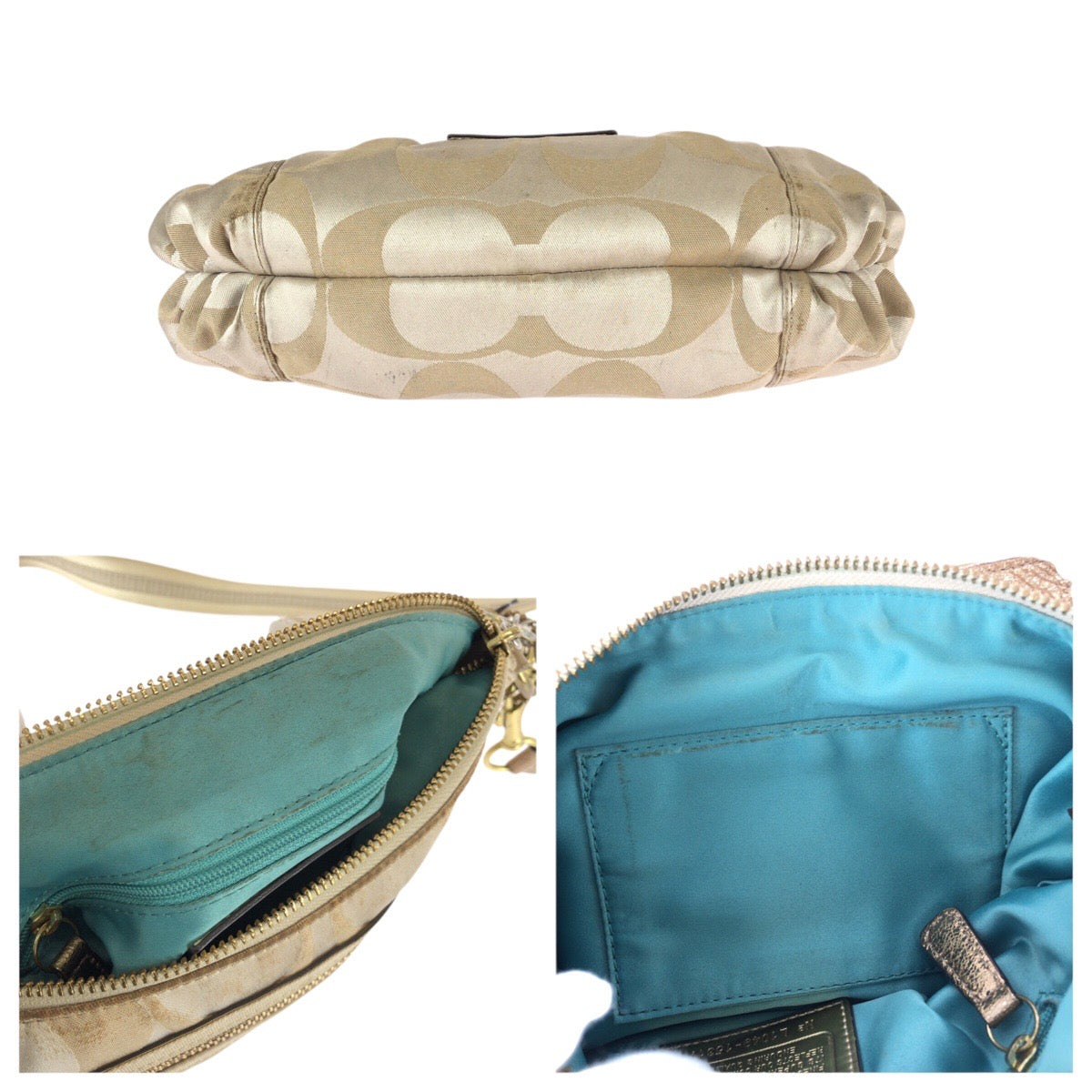 22848
COACH コーチ ポピー シグネチャー 2way ベージュ ゴールド金具 キャンバス / レザー 15317 ショルダーバッグ ハンドバッグ レディース AB5