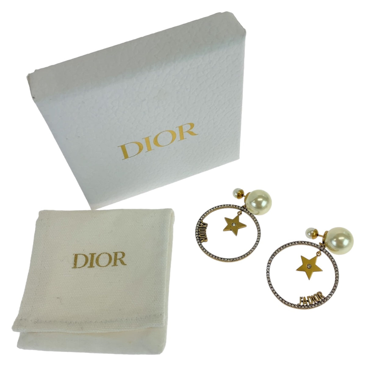 22884
Dior JA DIOR Gold Faux Pearl / Metal Earrings Faux Pearl Ladies ABP48