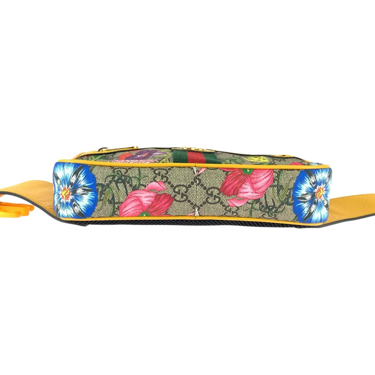 22910
GUCCI グッチ オフィディア フローラ 花 蝶 イエロー ベージュ ゴールド金具 GGスプリームキャンバス / レザー 574769 ボディバッグ ウエストバッグ バムバッグ レディース A80
