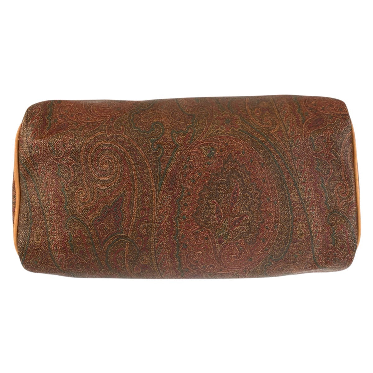 22930
ETRO Paisley Pattern Brown Bordeaux Gold Hardware PVC / Leather Handbag Mini Boston Bag Women's ABP21