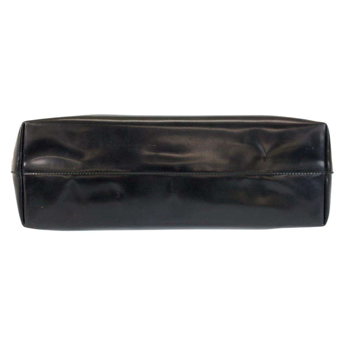 22947
PRADA Black Enamel Tote Bag Handbag Women's AB28