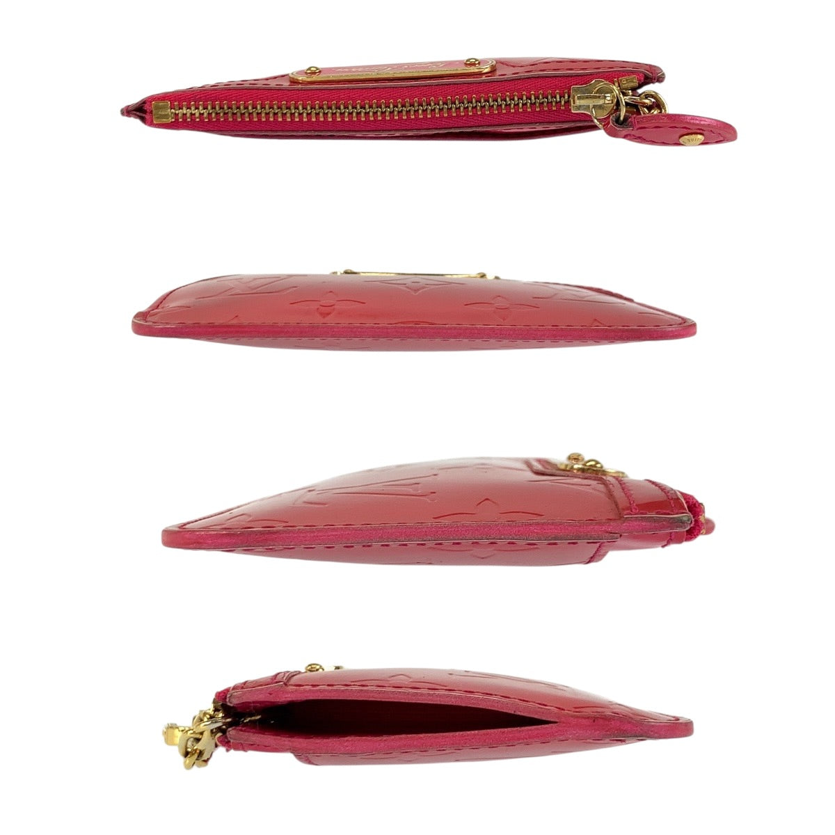 22990
LOUIS VUITTON ルイヴィトン モノグラム ヴェルニ ポシェット クレ ピンク ゴールド金具 エナメル M90312 コインケース キーケース レディース AB16