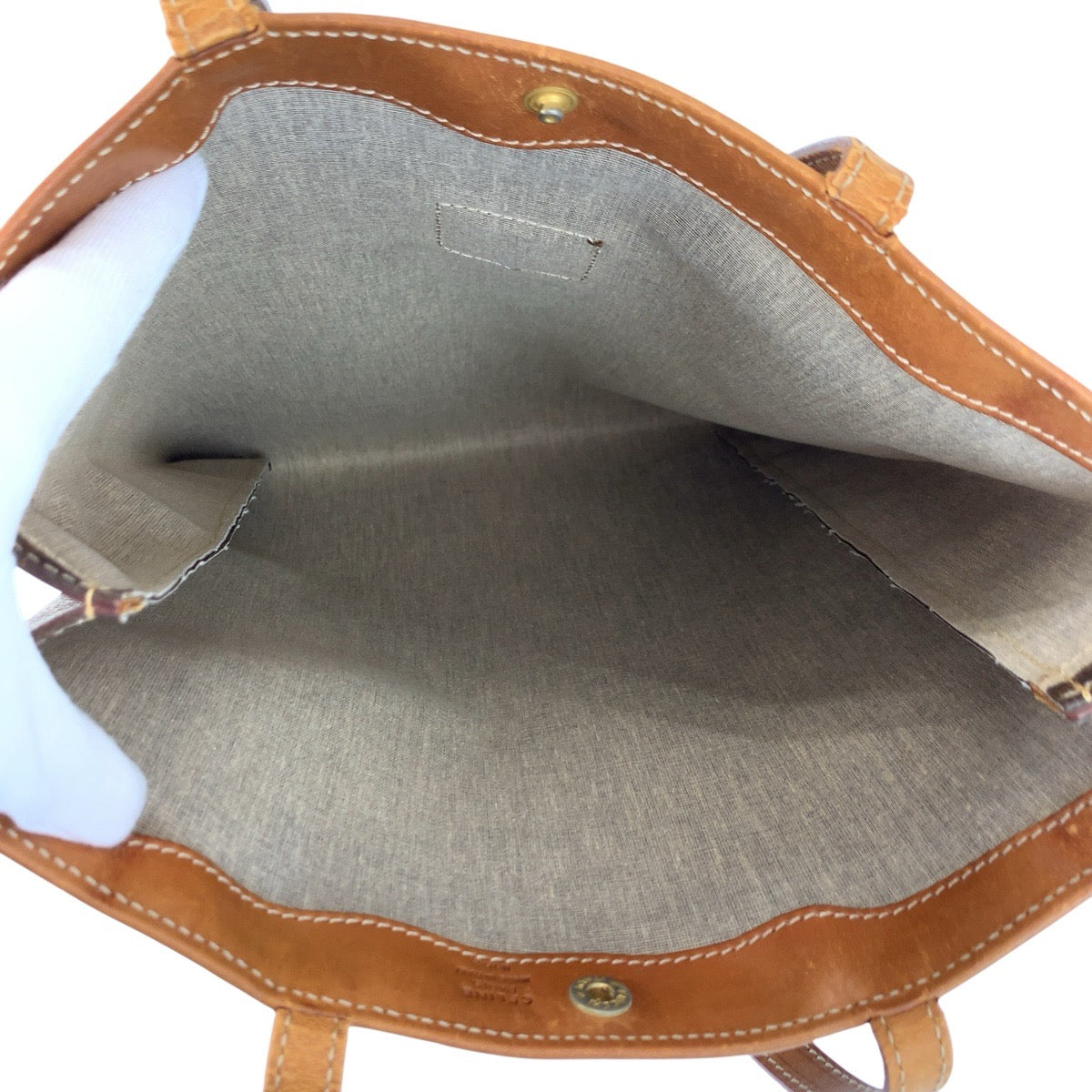 23011
CELINE Vintage Macadam Brown PVC / Leather M162 Tote Bag Shoulder Bag Ladies B5