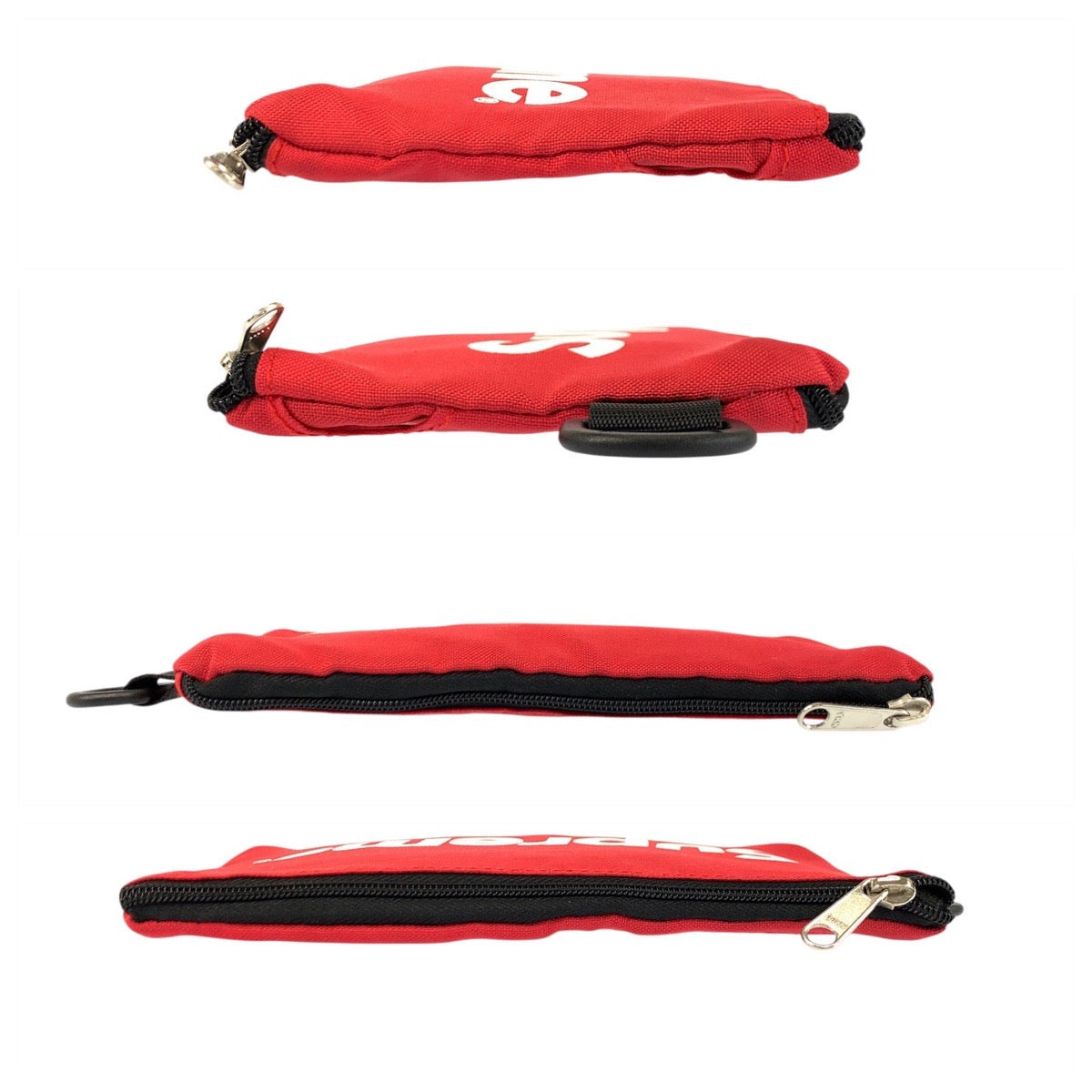 23049
Supreme シュプリーム レッド ブラック シルバー金具 ナイロン ポーチ モバイルポーチ メンズ ABP5