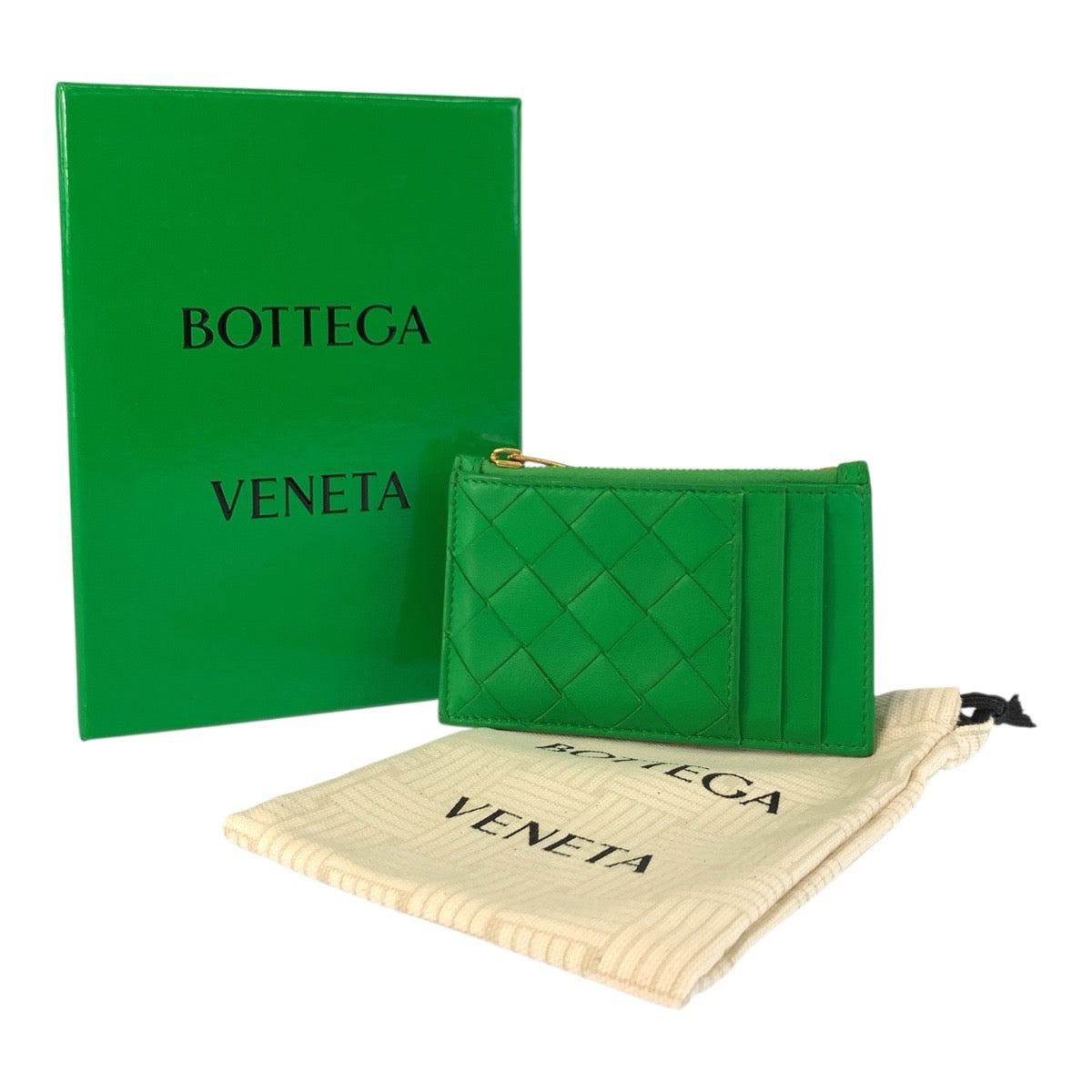 23082
BOTTEGAVENETA ボッテガヴェネタ イントレチャート グリーン ゴールド金具 レザー A00039929K コインケース フラグメントケース メンズ ABP30