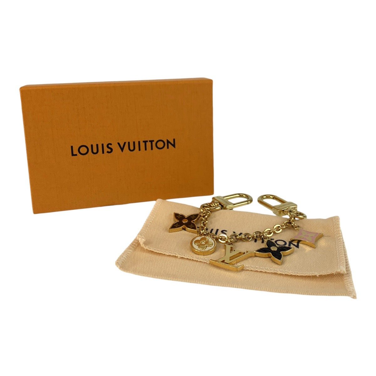 23091
LOUIS VUITTON Louis Vuitton Chain Spring Street Gold Plated M01188 Bag Charm Key Holder Women's A38