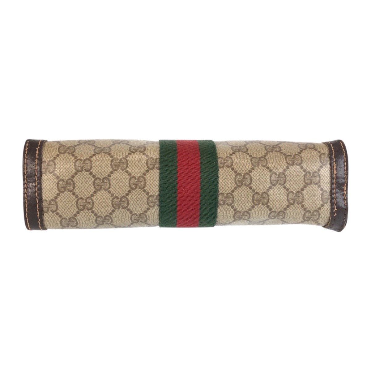 23166
GUCCI Vintage Sherry Line Beige Brown GG Supreme Canvas / Leather Clutch Bag Second Bag Unisex Men's B10