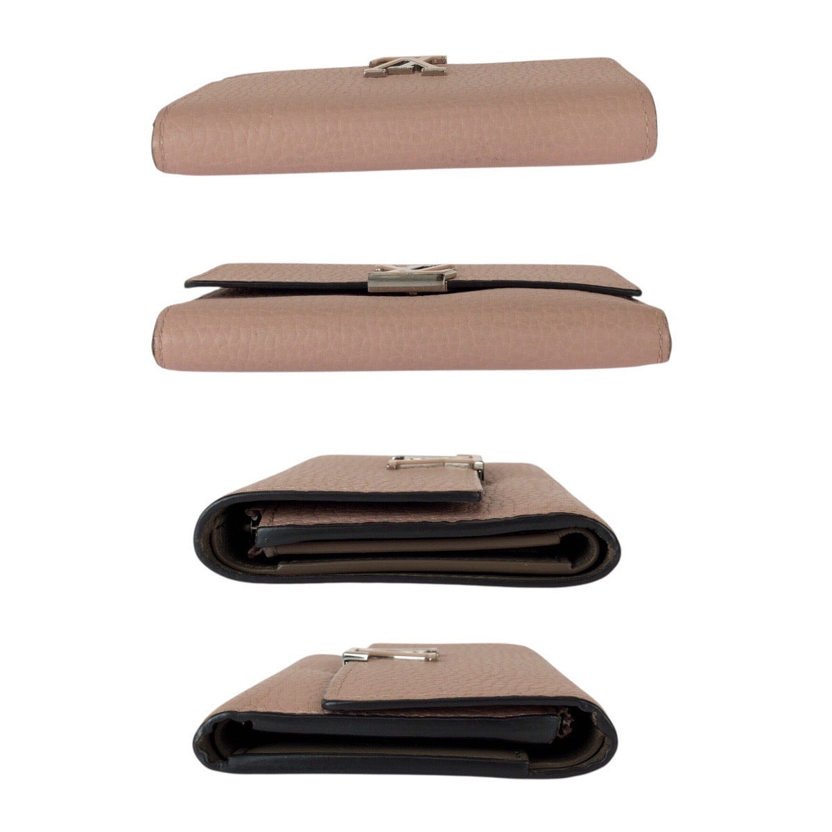 23191
LOUIS VUITTON ルイヴィトン ポルトフォイユ カプシーヌ コンパクト ピンク シルバー金具 レザー M62156 折財布 コンパクトウォレット レディース ABP30