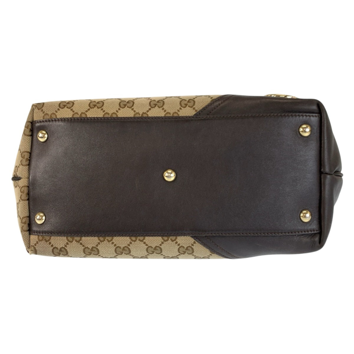 23263
GUCCI グッチ ニューブリット ベージュ ブラウン ゴールド金具 GGキャンバス / レザー 169946 トートバッグ ショルダーバッグ レディース ABP35